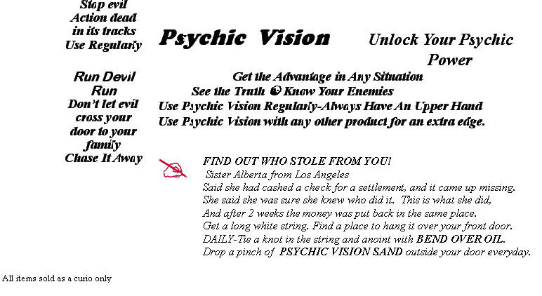 Psychic Vision, unlock your pyschic powers